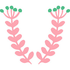 Flower decoration vector illustration in flat color design
