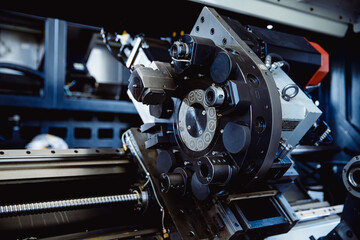 Obraz premium Machine robot CNC turning milling factory metal industry