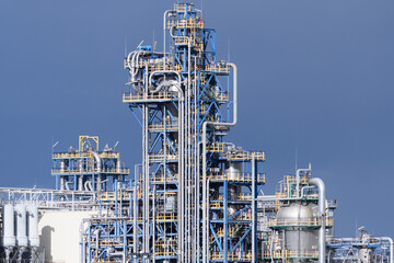 Fototapeta na wymiar detail of an oil refinery in austria