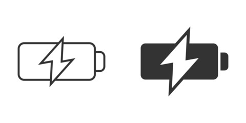 Battery icon in flat style. Accumulator vector illustration on white isolated background. Energy charger business concept.