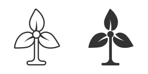 Leaf icon in flat style. Plant vector illustration on white isolated background. Flower sign business concept.