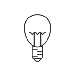 Light bulb icon in flat style. Lightbulb vector illustration on white isolated background. Energy lamp sign business concept.
