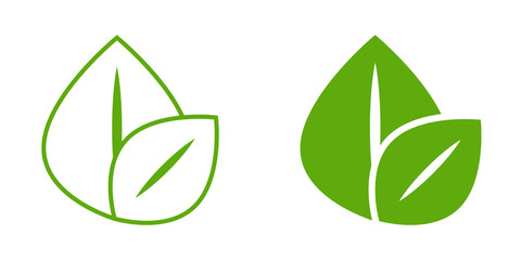 Leaf icon in flat style. Plant vector illustration on white isolated background. Flower sign business concept.