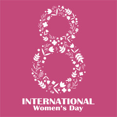 Happy Women's Day. 8 march womens day vector illustration