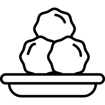 recommend clip art: Meatballs Outline Icon Food Vector