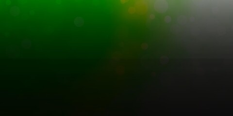 Light Green vector template with circles. Colorful illustration with gradient dots in nature style. Pattern for booklets, leaflets.