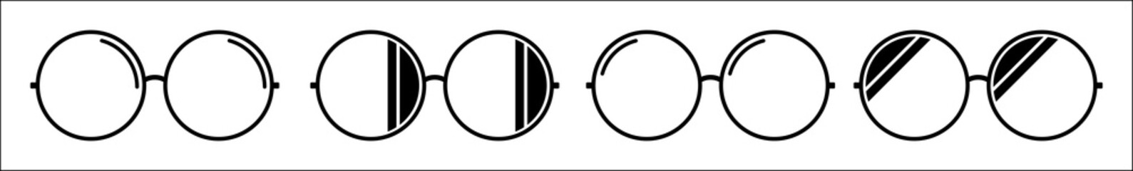Sunglasses set icon. Eyeglasses icon, vector illustration