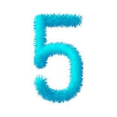 ベクター柔らかいふわふわ数字