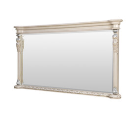 Mirror in a white wooden classic frame