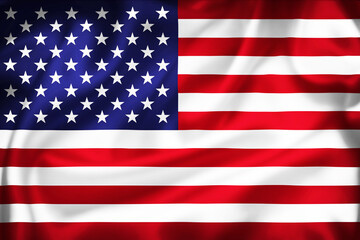 Silk surface illustration of US flag