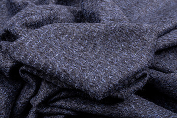 blue knitted sweater