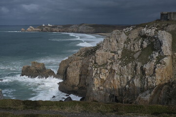 Visual variety observed on the French coast, Bretagne, Finistere. (West); focusing on rocky...