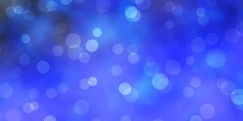 Dark BLUE vector texture with disks. Modern abstract illustration with colorful circle shapes. Pattern for business ads.