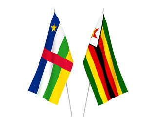 Zimbabwe and Central African Republic flags