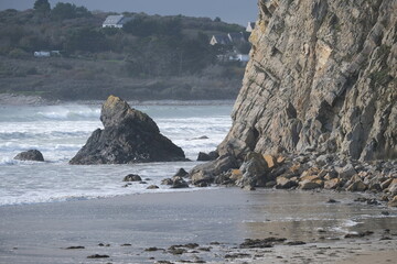 Visual variety observed on the French coast, Bretagne, Finistere. (West); focusing on rocky...