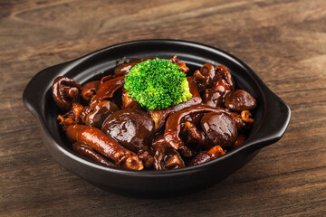 Chinese food: a plate of braised goose paw