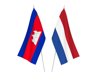 Netherlands and Kingdom of Cambodia flags