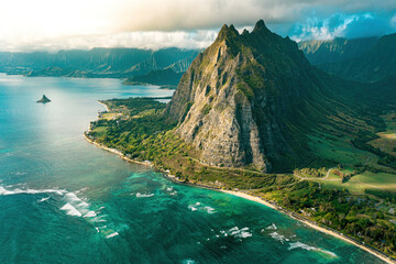 Kualoa Mountain Range in Hawaii