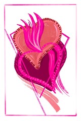 Abstract heart background. Poster, concept love, valentine day greeting card
