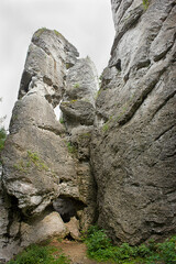 Fototapeta premium Landscape with a rock. The nature of the Polish Jura