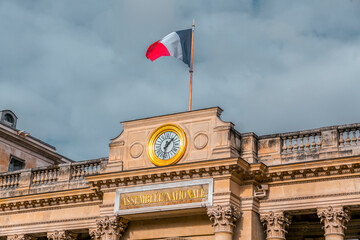 The National Assembly building in Paris, France
