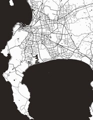 Fototapeta premium Cape town city map