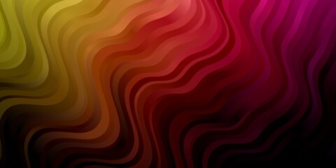 Dark Pink, Yellow vector background with bent lines. Brand new colorful illustration with bent lines. Best design for your ad, poster, banner.