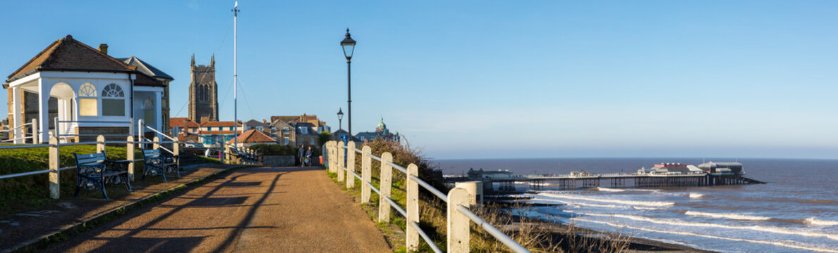 Panoramic View Of Cromer In Norfolk, UK