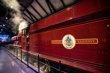 Obraz premium Hogwarts Express Train at the Making of Harry Potter Studio Tour in the UK