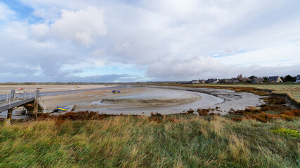 Fototapeta na wymiar Bay of Sienne river in Cotentin coast