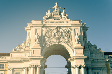 Fototapeta na wymiar Triumphal arch, lisbon, portugal