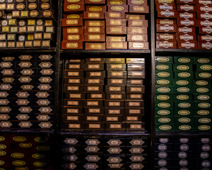 Fototapeta premium Wand Boxes at the Making of Harry Potter Studio Tour, UK
