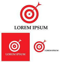 Target arrow and gun icon vector ilustration template