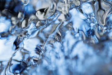 Melting ice closeup