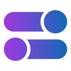 Obraz premium toggle gradient icon