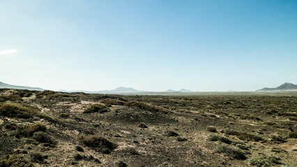 Desert landscape, Lanzarotte , Canary Islands.