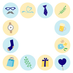 ネクタイなどのアイコンのフレーム