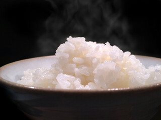 炊きたてのご飯のアップ
