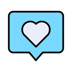 heart Bubble Isolated Vector icon which can easily modify or edit

