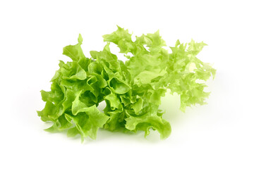Salad leaf. Lettuce, isolated on white background. High resolution image.