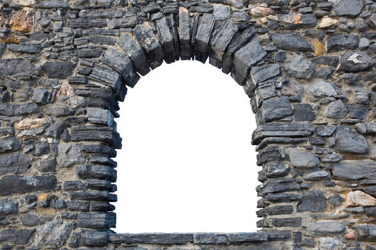 Blank space view from an old stone window - concept with copy space