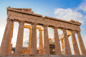 Naklejka premium Acropolis of Athens ruins Parthenon Greeces capital Athens in Greece.