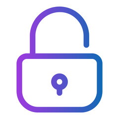 unlock line icon