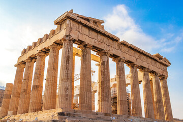 Obraz premium Acropolis of Athens ruins Parthenon Greeces capital Athens in Greece.