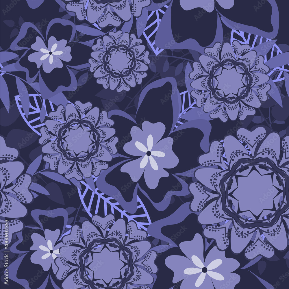 Poster seamless floral pattern