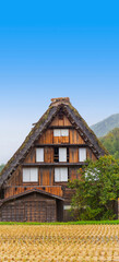白川郷　合掌造り　白川村　 合掌造り集落　風景　　日本