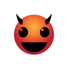 Devil horn Vector icon for emoji or emoticon logo chat and other