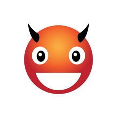 Devil horn Vector icon for emoji or emoticon logo chat and other