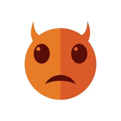 Devil horn Vector icon for emoji or emoticon logo chat and other