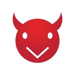 Devil horn Vector icon for emoji or emoticon logo chat and other